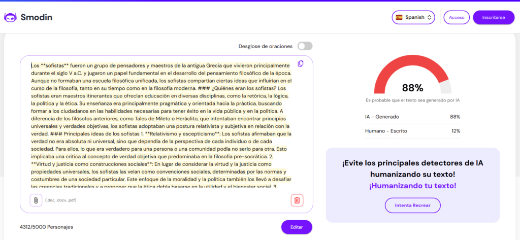 Cómo detectar textos escritos con IA 8 smodin